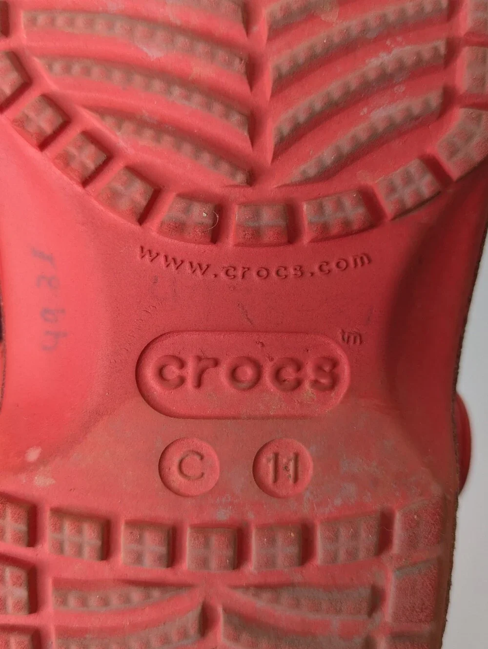 Crocs Red Glitter Sandal Water Shoe 11T